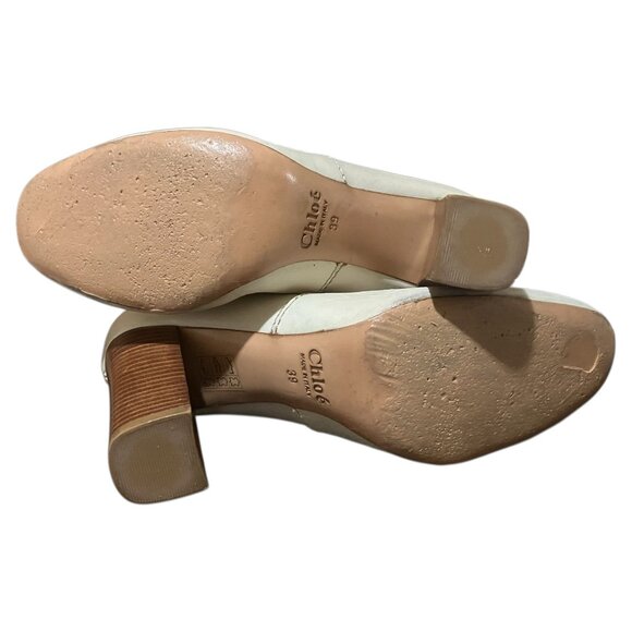 Chloé Boots Rare Wrap Strap Buckle Cream Leather Knee-High – size 39 - Picture 14 of 14